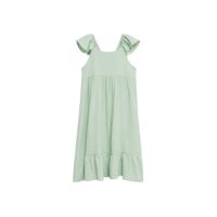 Mango Kids jurk met volant lichtgroen