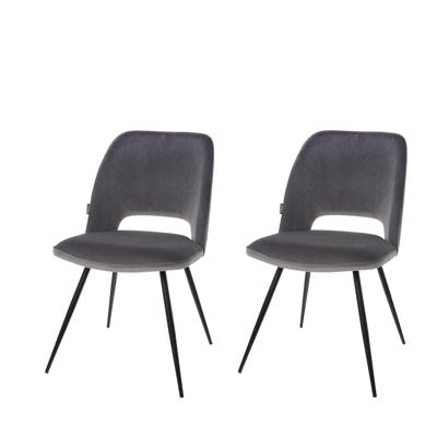 Eetkamerstoel 1set/2 Eve grijs 82cm Eetkamerstoel 1set/2 Eve grijs 82cm