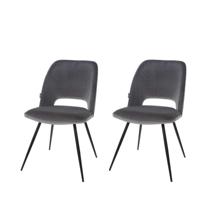 Eetkamerstoel 1set/2 Eve grijs 82cm