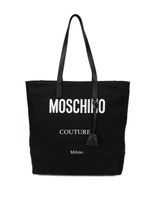 Moschino sac cabas à logo contrastant - Noir - thumbnail