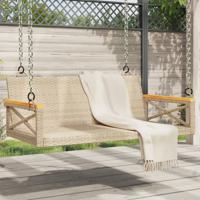 Schommelbank 109x62x40 cm poly rattan beige - thumbnail