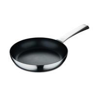 MasterPro SIGMA - Braadpan van roestvrij staal, 20 x 4,3 cm, Swiss Crystals keramische coating, meerlaags, geklonken holle handgreep, compatibel met alle warmtebronnen