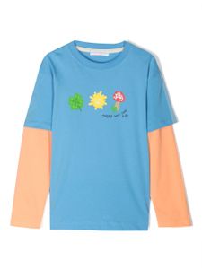 There Was One Kids t-shirt colour block à manches longues - Bleu