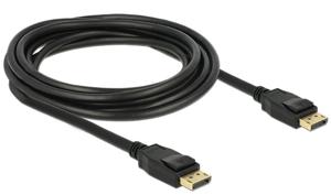 Delock 83807 DisplayPort-kabel DisplayPort Aansluitkabel DisplayPort-stekker, DisplayPort-stekker 3.00 m Zwart Vergulde steekcontacten