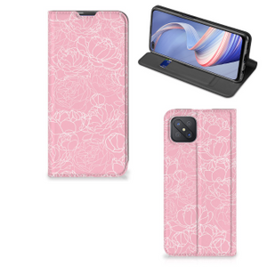 OPPO Reno4 Z 5G Smart Cover White Flowers