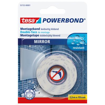 tesa MIRROR 55732-00001-02 Montagetape tesa Powerbond Wit (l x b) 1.5 m x 19 mm 1 stuk(s)