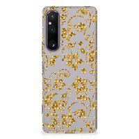 Sony Xperia 1 V TPU Case Gouden Bloemen