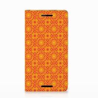 Nokia 2.1 2018 Hoesje met Magneet Batik Oranje - thumbnail