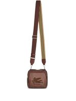 ETRO medium Pegaso-embroidered leather bag - Marron