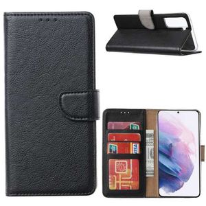 Book Cover Samsung Galaxy S21 Plus Zwart met Pasjeshouder