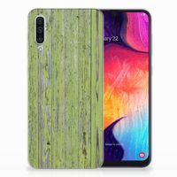 Samsung Galaxy A50 Bumper Hoesje Green Wood - thumbnail