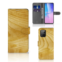 Samsung S10 Lite Book Style Case Licht Hout