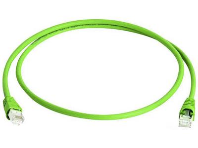 Telegärtner 100008982 RJ45 Netwerkkabel, patchkabel CAT 6A S/FTP 10.00 m Groen Vlambestendig, Snagless, Pair afscherming, Afgeschermd (dubbel), Halogeenvrij,