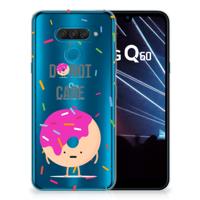 LG Q60 Siliconen Case Donut Roze