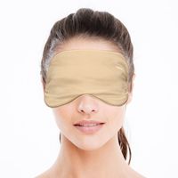 Comfortabel reismasker/ slaapmasker luxe goudkleurig   -