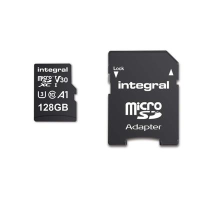 Integral MSDX128G100V30 Microsdxc / SD Geheugenkaart 128 GB Integral MSDX128G100V30 Microsdxc / SD Geheugenkaart 128 GB