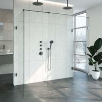 Inloopdouche Compleet XL Just Creating Profielloos 90x200 cm Gunmetal Sanitop