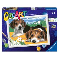 Ravensburger CreArt Schilderen op Nummer Beagle Puppies