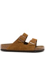 Birkenstock claquettes Arizona en daim - Marron - thumbnail