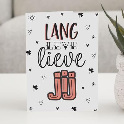 Wenskaart Lang Leve Lieve Jij Wenskaart Lang Leve Lieve Jij