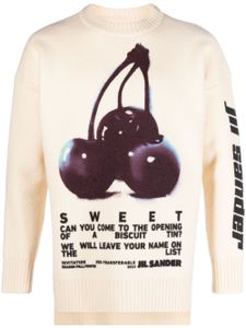 Jil Sander pull en laine à logo imprimé - Tons neutres