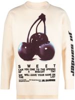 Jil Sander logo-print wool jumper - Tons neutres