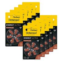Intenso Energy Ultra 7504436MP gehoorapparaatbatterijen PR41 type 312, 10 stuks (10 x 6 stuks) bruin (type 312) bruin (10 per verpakking) 6-pack (10 x 6 stuks) bruin