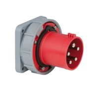 Showtec 5-polige CEE male chassis 63A - IP67 (rood)