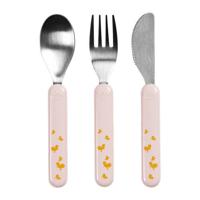 Done by Deer bestekset golden butterflies lichtroze/geel