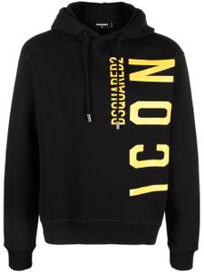 DSQUARED2 hoodie à logo Icon imprimé - Noir