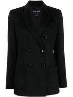 Giorgio Armani peak-lapels double-breasted blazer - Noir