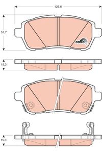 Remblokkenset, schijfrem TRW, u.a. für Suzuki, Ford, Subaru, Daihatsu, Mazda