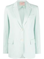 TWINSET plain single-breasted blazer - GREEN