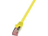 LogiLink CQ2057S RJ45 Netwerkkabel, patchkabel CAT 6 S/FTP 2.00 m Geel Vlambestendig, Snagless 1 stuk(s)
