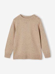 Jongenstrui van getwijnd tricot zandbeige