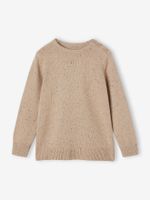 Jongenstrui van getwijnd tricot zandbeige