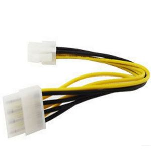 4Pin Female to 8 Pin Male CPU PSU Cable, 15CM