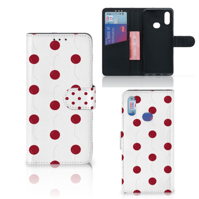 Samsung Galaxy A10s Book Cover Cherries