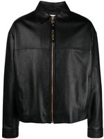 Moschino zipped-up leather jacket - Noir