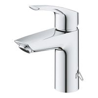 GROHE Eurosmart waterbesparende wastafelkraan s-size met ketting chroom 23372003 - thumbnail