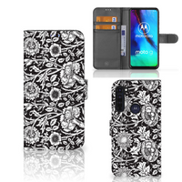 Motorola Moto G Pro Hoesje Black Flowers