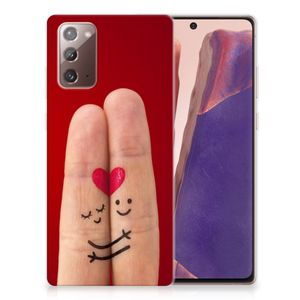 Samsung Note 20 Silicone Back Cover Liefde - Origineel Romantisch Cadeau