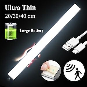 led nachtverlichting bewegingssensor usb oplaadbare ultradunne keukenkast kast lamp pir bewegingssensor draadloze nachtlampje slaapkamer gang doorgang slaapzaal verlichting Lightinthebox