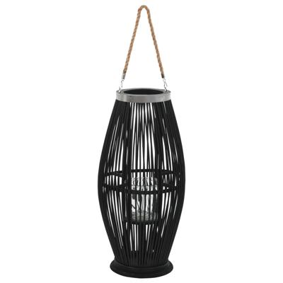 vidaXL Lantaarnhouder hangend 60 cm bamboe zwart vidaXL Lantaarnhouder hangend 60 cm bamboe zwart