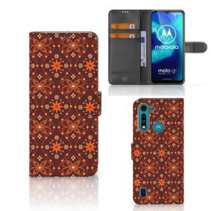 Motorola G8 Power Lite Telefoon Hoesje Batik Brown