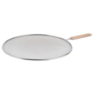 Universele RVS spatdeksel/afgietdeksel voor pannen van 29 cm