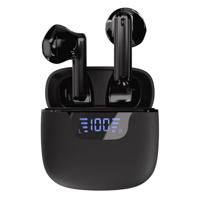 VIVANCO Bluetooth® 5.3 True Wireless Earphones, Digital-Display. In-ear hoofdtelefoon met oplaadcase (zwart)