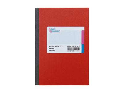 König & Ebhardt Kladde 8614271 Notitieboek Geruit Rood Aantal paginas: 48 DIN A4