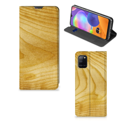 Samsung Galaxy A31 Book Wallet Case Licht Hout