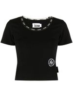 izzue t-shirt à bande logo - Noir